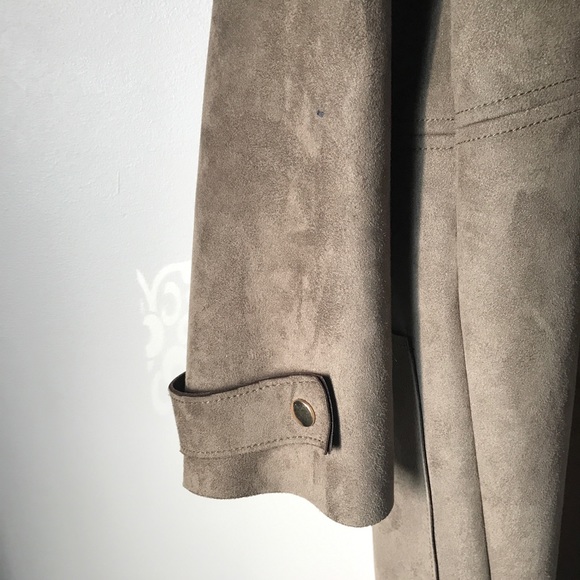 Structured suede coat - Picture 4 of 5